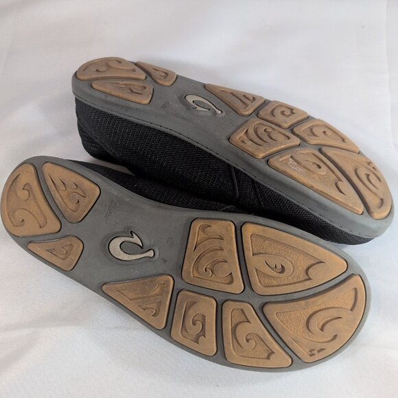 OluKai NoHea Mesh Men's 8.5 Slip On Loafer Shoes Shadow Grey Orange 10188-4242 - Picture 16 of 16